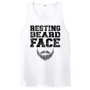 Resting Beard Face Beard Lover Bearded Guy Mustache PosiCharge Competitor Tank