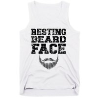 Resting Beard Face Beard Lover Bearded Guy Mustache Tank Top