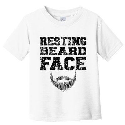 Resting Beard Face Beard Lover Bearded Guy Mustache Toddler T-Shirt