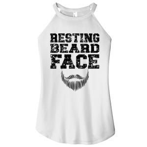 Resting Beard Face Beard Lover Bearded Guy Mustache Women’s Perfect Tri Rocker Tank