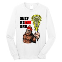 Relax Bro! Funny Sasquatch Lax Bigfoot Lacrosse Vintage 80S Long Sleeve Shirt