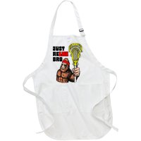 Relax Bro! Funny Sasquatch Lax Bigfoot Lacrosse Vintage 80S Full-Length Apron With Pockets