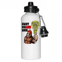 Relax Bro! Funny Sasquatch Lax Bigfoot Lacrosse Vintage 80S Aluminum Water Bottle