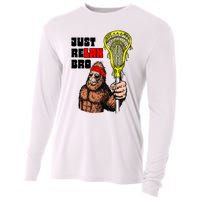 Relax Bro! Funny Sasquatch Lax Bigfoot Lacrosse Vintage 80S Cooling Performance Long Sleeve Crew