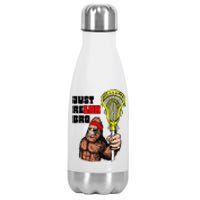 Relax Bro! Funny Sasquatch Lax Bigfoot Lacrosse Vintage 80S Stainless Steel Insulated Water Bottle