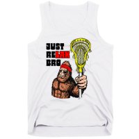 Relax Bro! Funny Sasquatch Lax Bigfoot Lacrosse Vintage 80S Tank Top