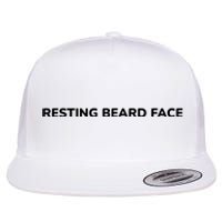 Resting Beard Face Flat Bill Trucker Hat