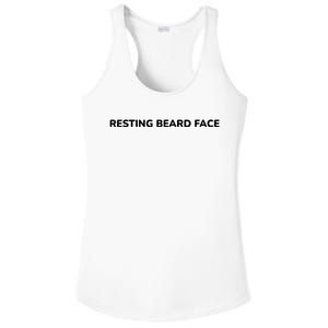 Resting Beard Face Ladies PosiCharge Competitor Racerback Tank