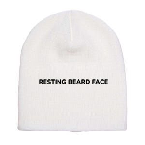 Resting Beard Face Short Acrylic Beanie