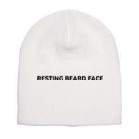 Resting Beard Face Short Acrylic Beanie