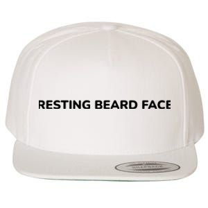 Resting Beard Face Wool Snapback Cap