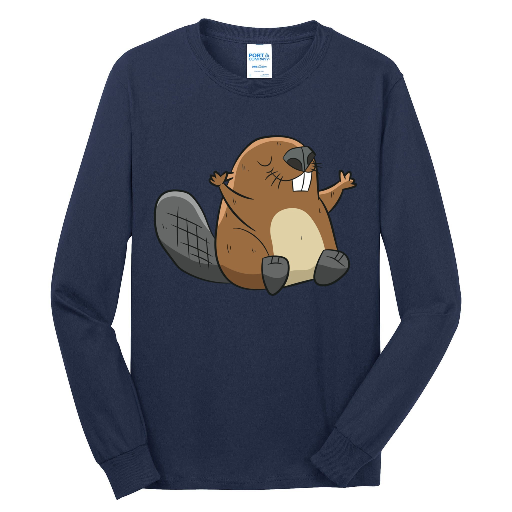 Rodent Beaver Funny Beaver Costume Cool Beaver Tall Long Sleeve T-Shirt