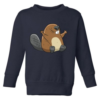Rodent Beaver Funny Beaver Costume Cool Beaver Toddler Sweatshirt
