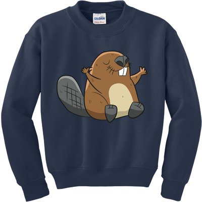Rodent Beaver Funny Beaver Costume Cool Beaver Kids Sweatshirt