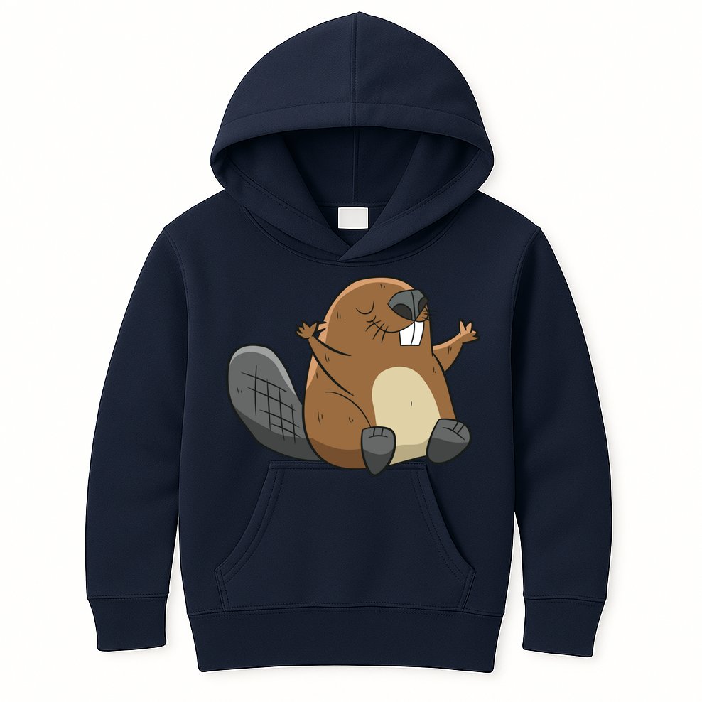 Rodent Beaver Funny Beaver Costume Cool Beaver Kids Hoodie