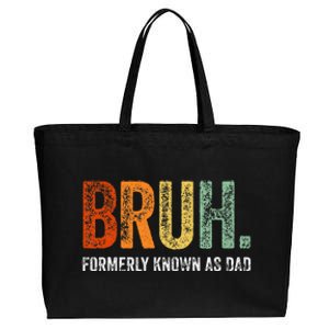 Retro Bruh Formerly Known As Dad Gifts Funny FatherS Day Cotton Canvas Jumbo Tote