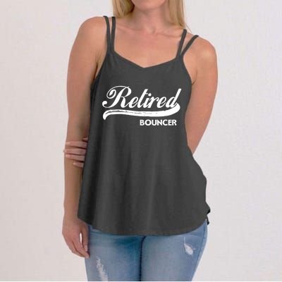 Retired Bouncer Funny Retirement Party Gift Bar Club Women's Strappy Tank