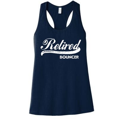 Retired Bouncer Funny Retirement Party Gift Bar Club Women's Racerback Tank