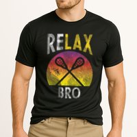 Relax Bro Funny Lacrosse Sayings Lax Player Coach Team Gift Cooling Performance Crew T-Shirt
