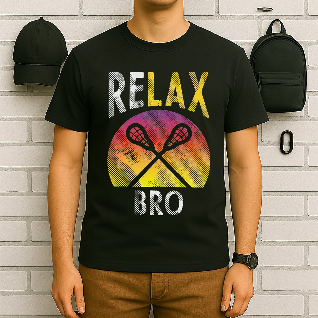 Relax Bro Funny Lacrosse Sayings Lax Player Coach Team Gift T-Shirt