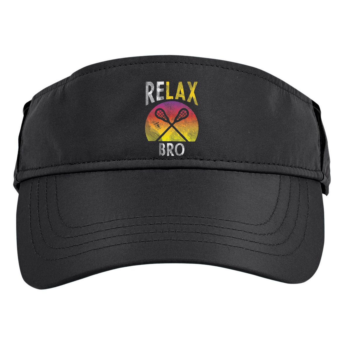 Relax Bro Funny Lacrosse Sayings Lax Player Coach Team Gift Adult Drive Performance Visor