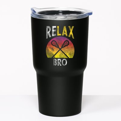 Relax Bro Funny Lacrosse Sayings Lax Player Coach Team Gift Tumbler