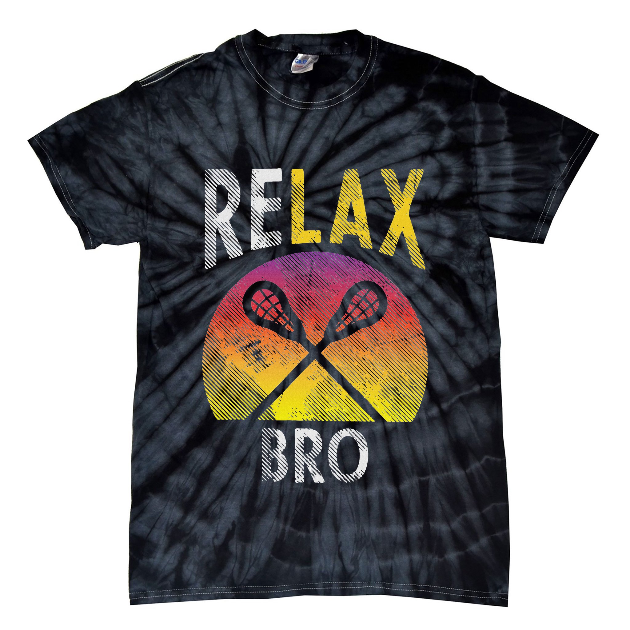 Relax Bro Funny Lacrosse Sayings Lax Player Coach Team Gift Tie-Dye T-Shirt