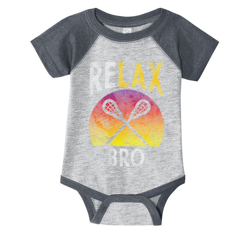 Relax Bro Funny Lacrosse Sayings Lax Player Coach Team Gift Infant Baby Jersey Bodysuit