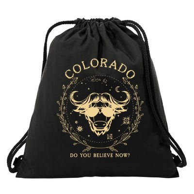 Retro Buffalo From Colorado Vintage Boulder Game Day Drawstring Bag