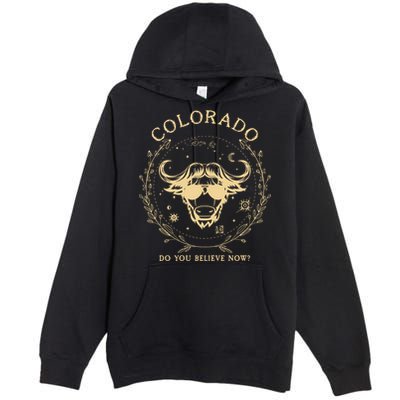 Retro Buffalo From Colorado Vintage Boulder Game Day Premium Pullover Hoodie