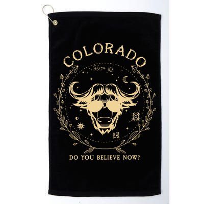 Retro Buffalo From Colorado Vintage Boulder Game Day Golf Towel