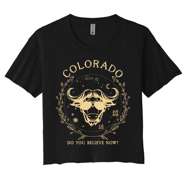 Retro Buffalo From Colorado Vintage Boulder Game Day Crop Top