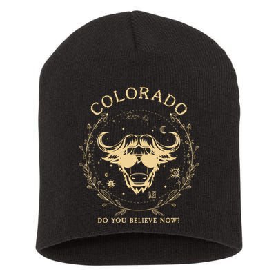 Retro Buffalo From Colorado Vintage Boulder Game Day Short Acrylic Beanie