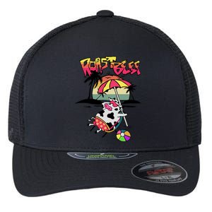 Roast Beef Funny Cow On The Beach Trending Flexfit Unipanel Trucker Cap