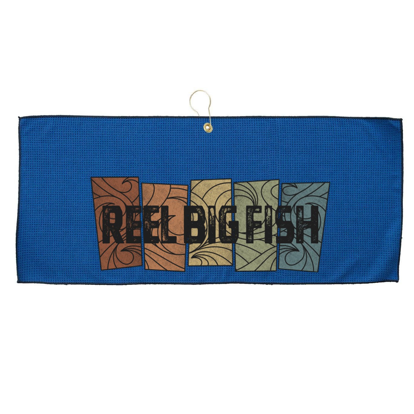 Reel Big Fish Retro Pattern Large Microfiber Waffle Golf Towel