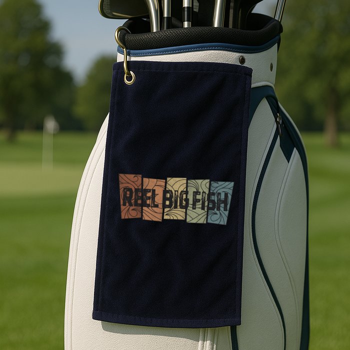 Reel Big Fish Retro Pattern Golf Towel
