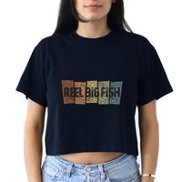 Reel Big Fish Retro Pattern Crop Top
