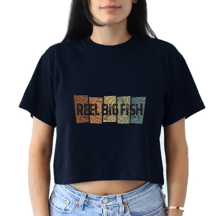 Reel Big Fish Retro Pattern Crop Top