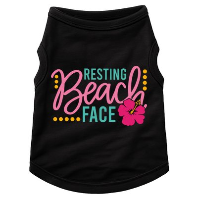 Resting Beach Face Funny Summer Doggie Tank