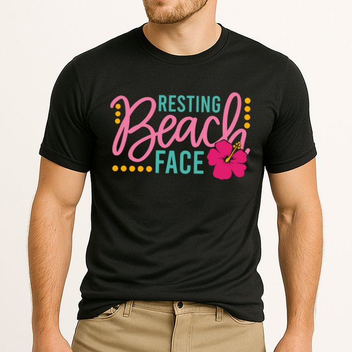 Resting Beach Face Funny Summer Performance Shirt