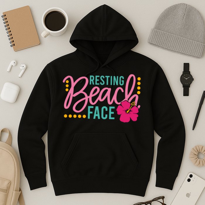 Resting Beach Face Funny Summer Hoodie