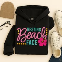 Resting Beach Face Funny Summer Hoodie