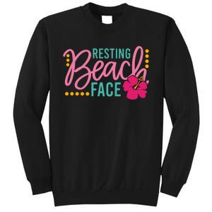 Resting Beach Face Funny Summer Sweatshirt