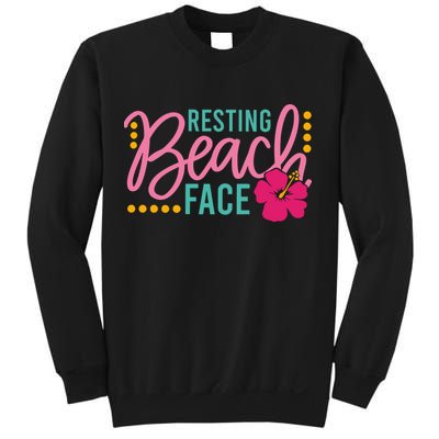 Resting Beach Face Funny Summer Sweatshirt