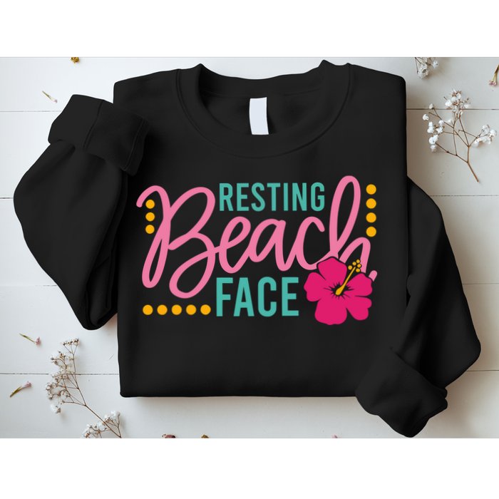 Resting Beach Face Funny Summer Sweatshirt