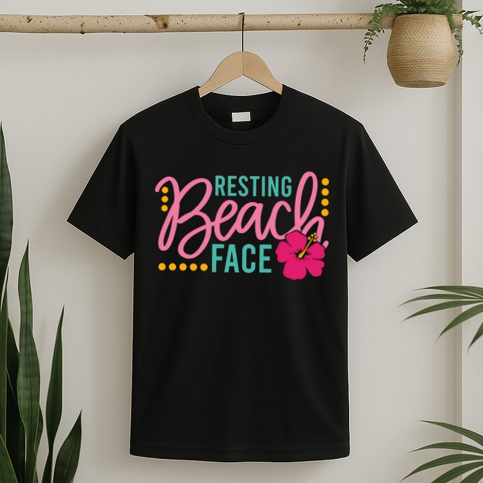 Resting Beach Face Funny Summer T-Shirt