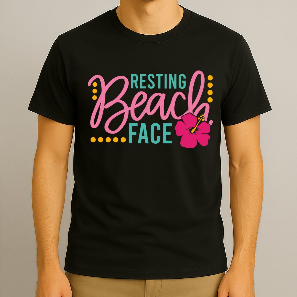 Resting Beach Face Funny Summer T-Shirt