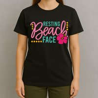 Resting Beach Face Funny Summer T-Shirt