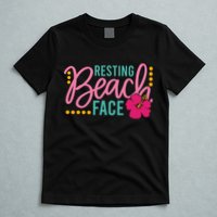 Resting Beach Face Funny Summer T-Shirt