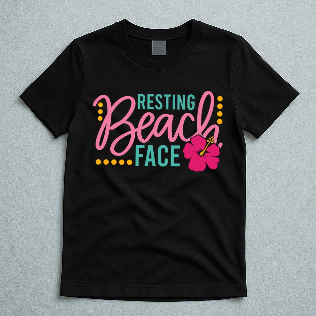 Resting Beach Face Funny Summer T-Shirt